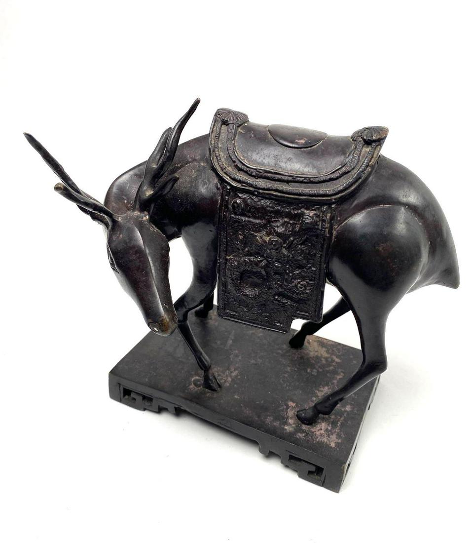 Japanese Bronze Deer Sculpture (1 of 4)