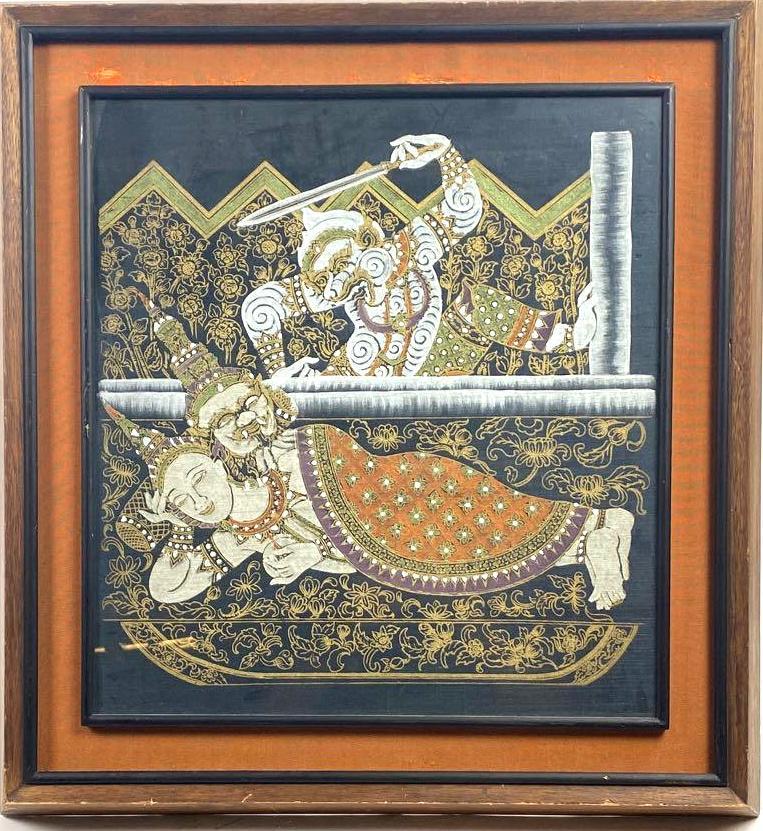 Thai Painting on Silk (1 of 3)