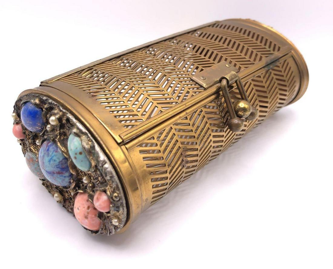 Vintage Brass Inlaid Clutch (1 of 8)