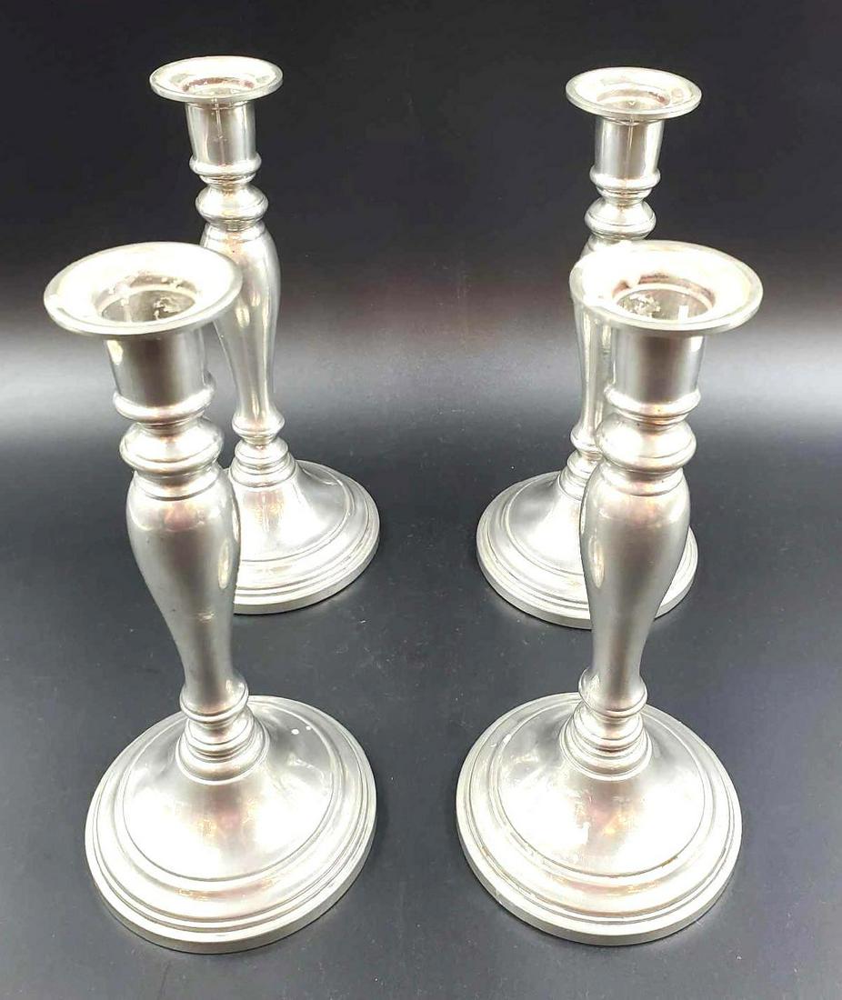 Weighted Pewter Candlesticks (1 of 5)