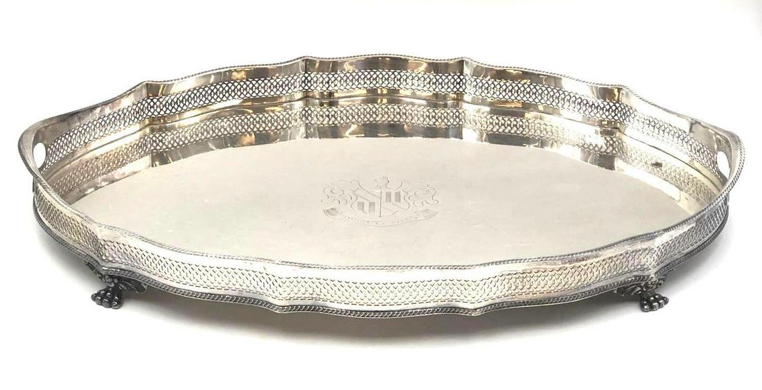 Large Handled Silver on Copper Tray (1 of 8)