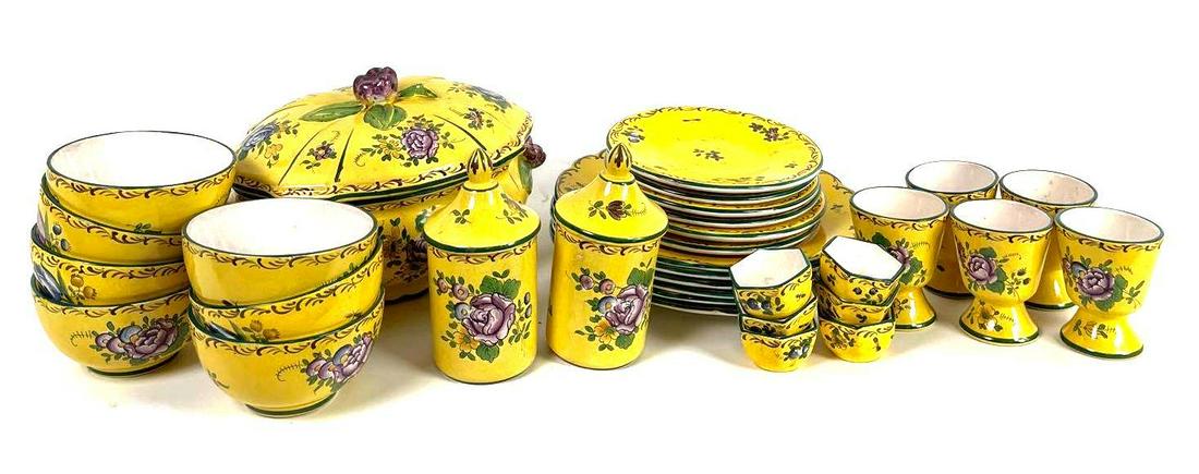 Yellow Floral Ceramic Dish Set (1 of 20)