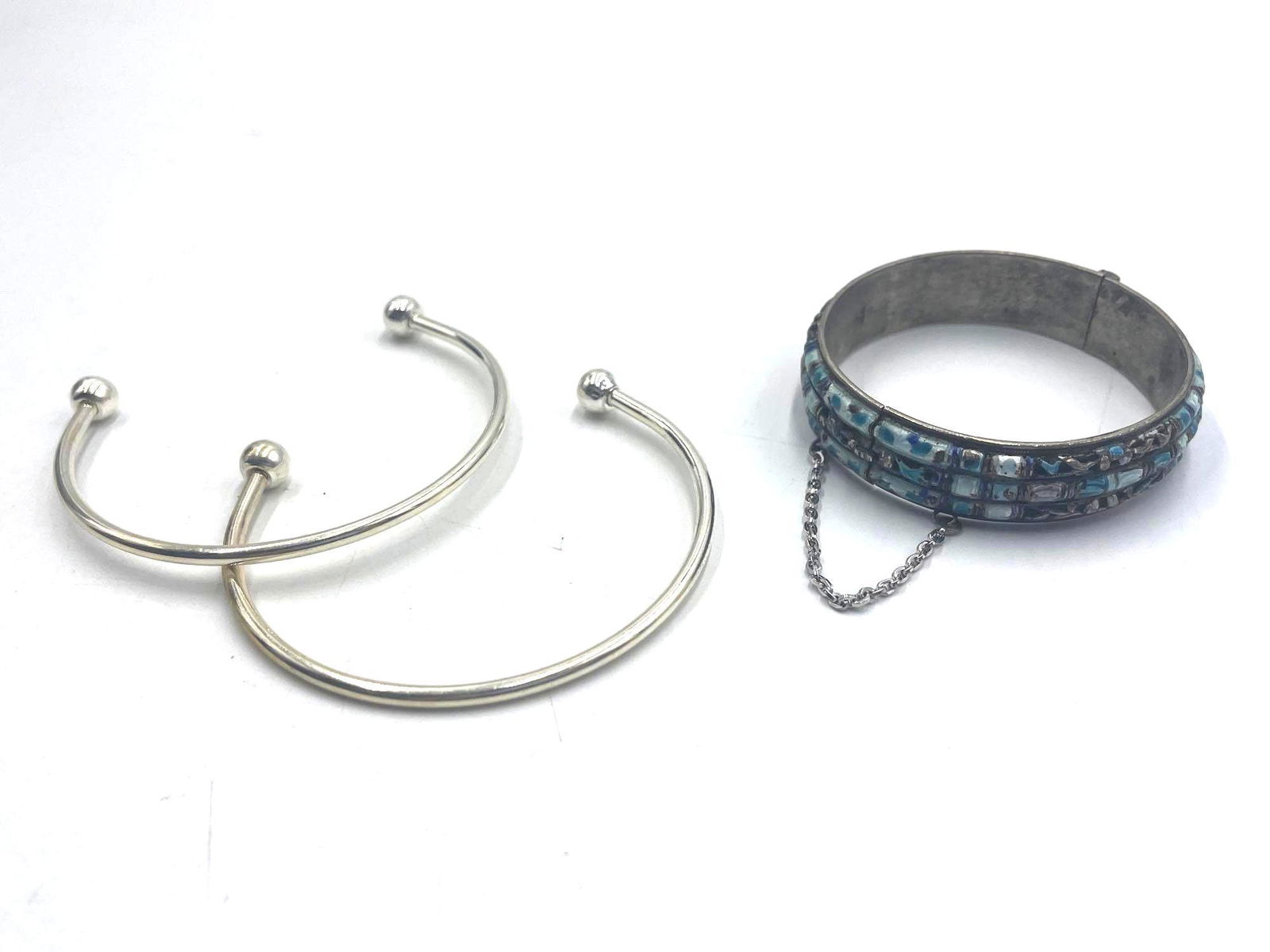 Asian Blue Tiled Bangle & Body Piercings (1 of 6)