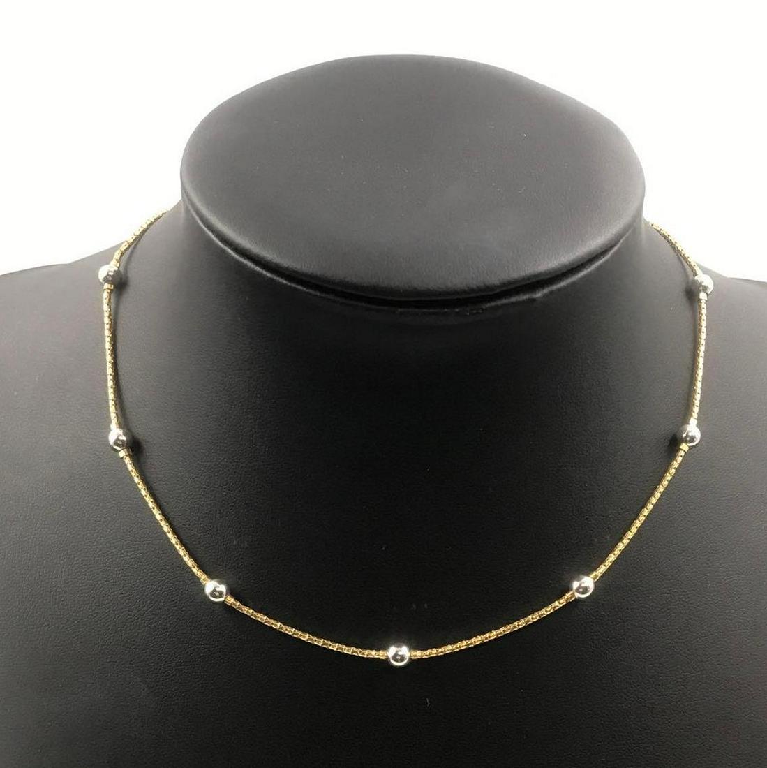 Italian 14k Gold Station Necklace (1 of 6)
