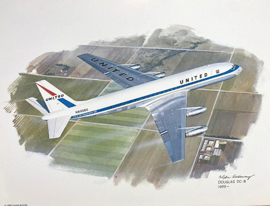 Nixon Galloway, Douglas DC-8 Lithograph (1 of 6)