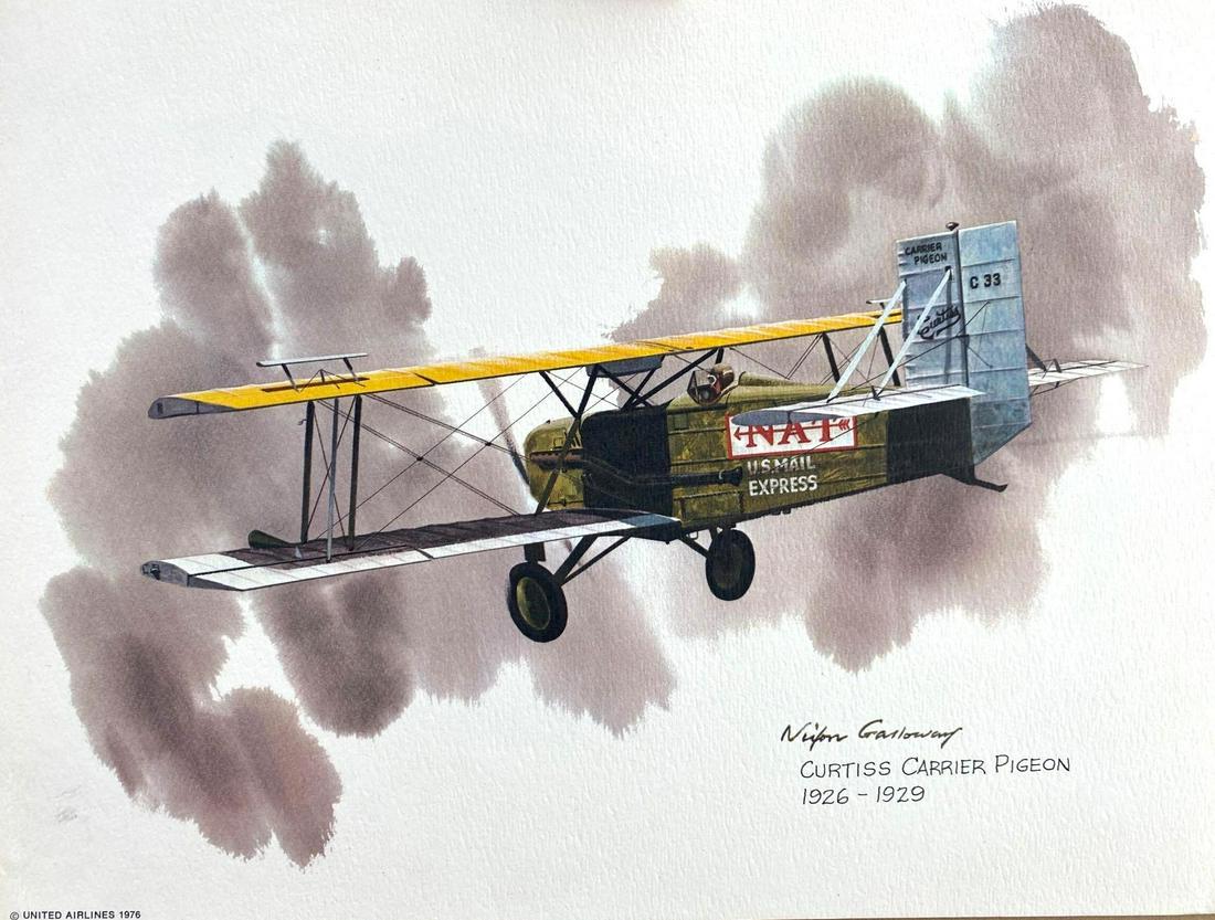 Nixon Galloway, Curtiss Carrier Pigeon Lithograph (1 of 5)