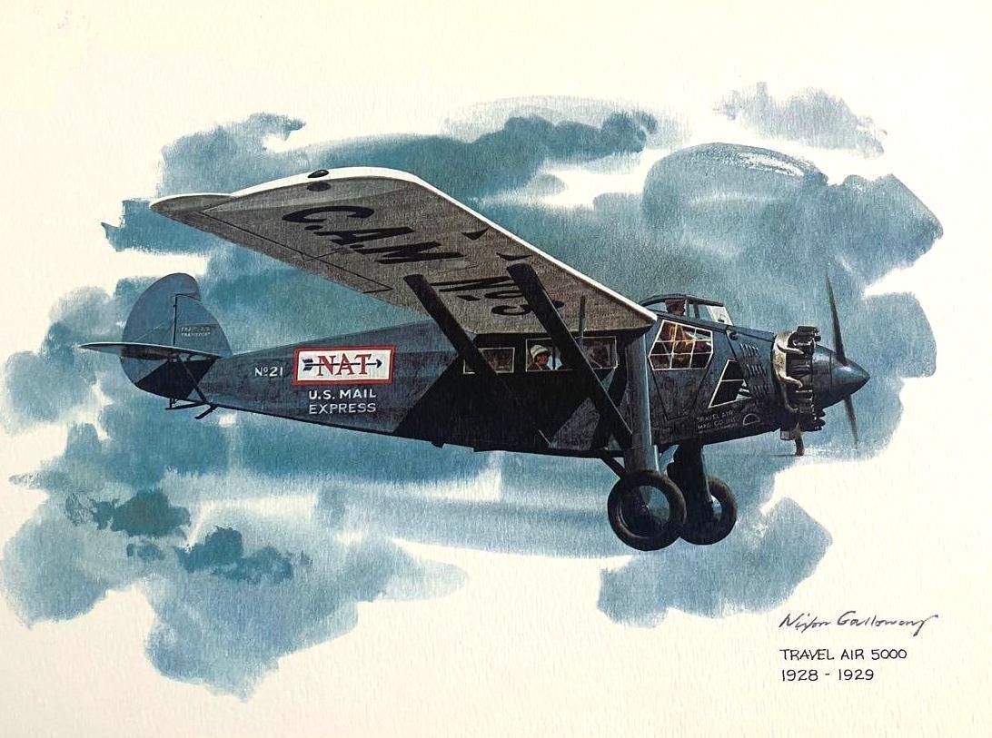 Nixon Galloway, Travelair 5000 Lithograph (1 of 5)