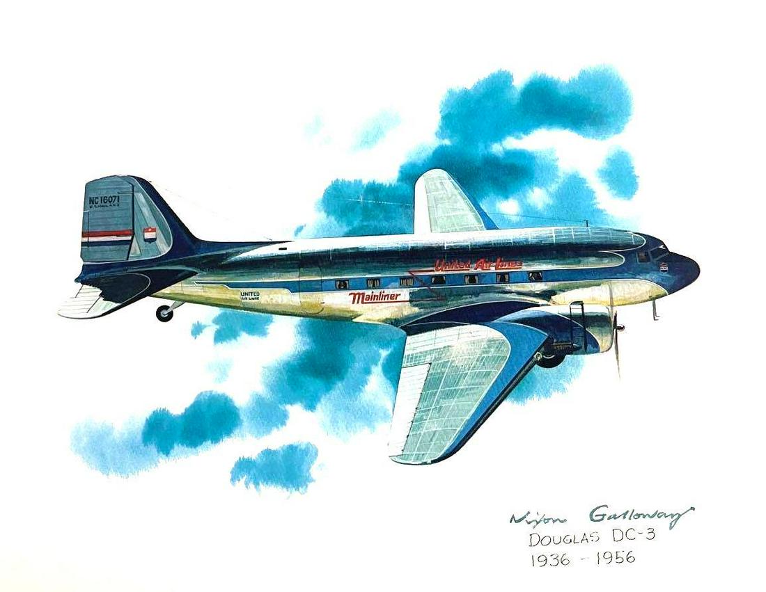 Nixon Galloway, Douglas DC-3 United Lithograph (1 of 5)