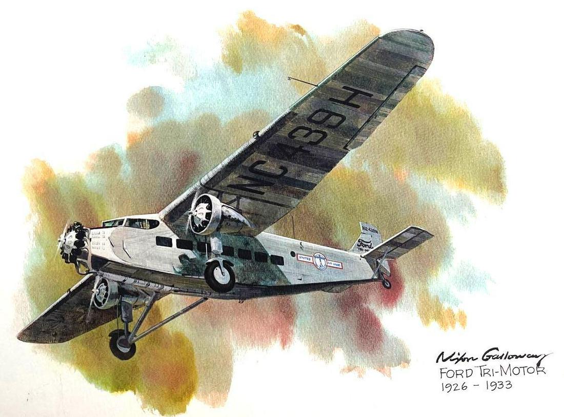 Nixon Galloway, Ford Tri- Motor Lithgraph (1 of 4)