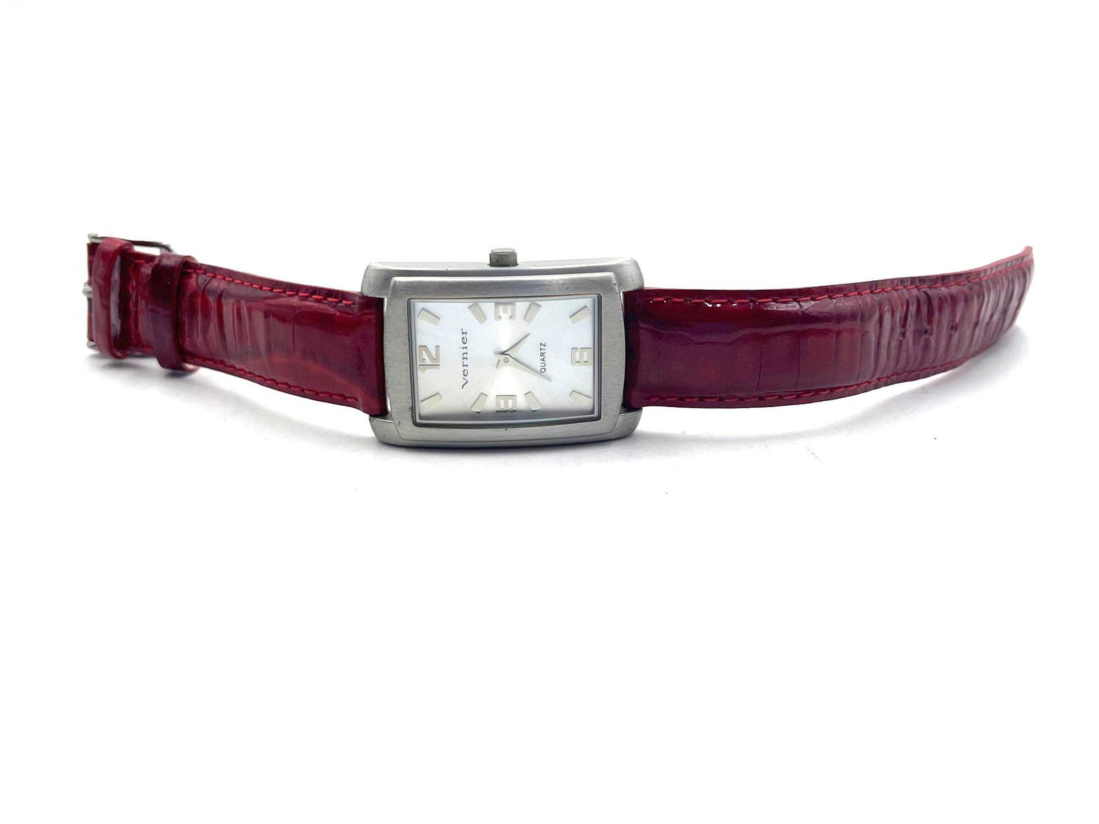 Genuine Red Leather Vernier Watch (1 of 7)