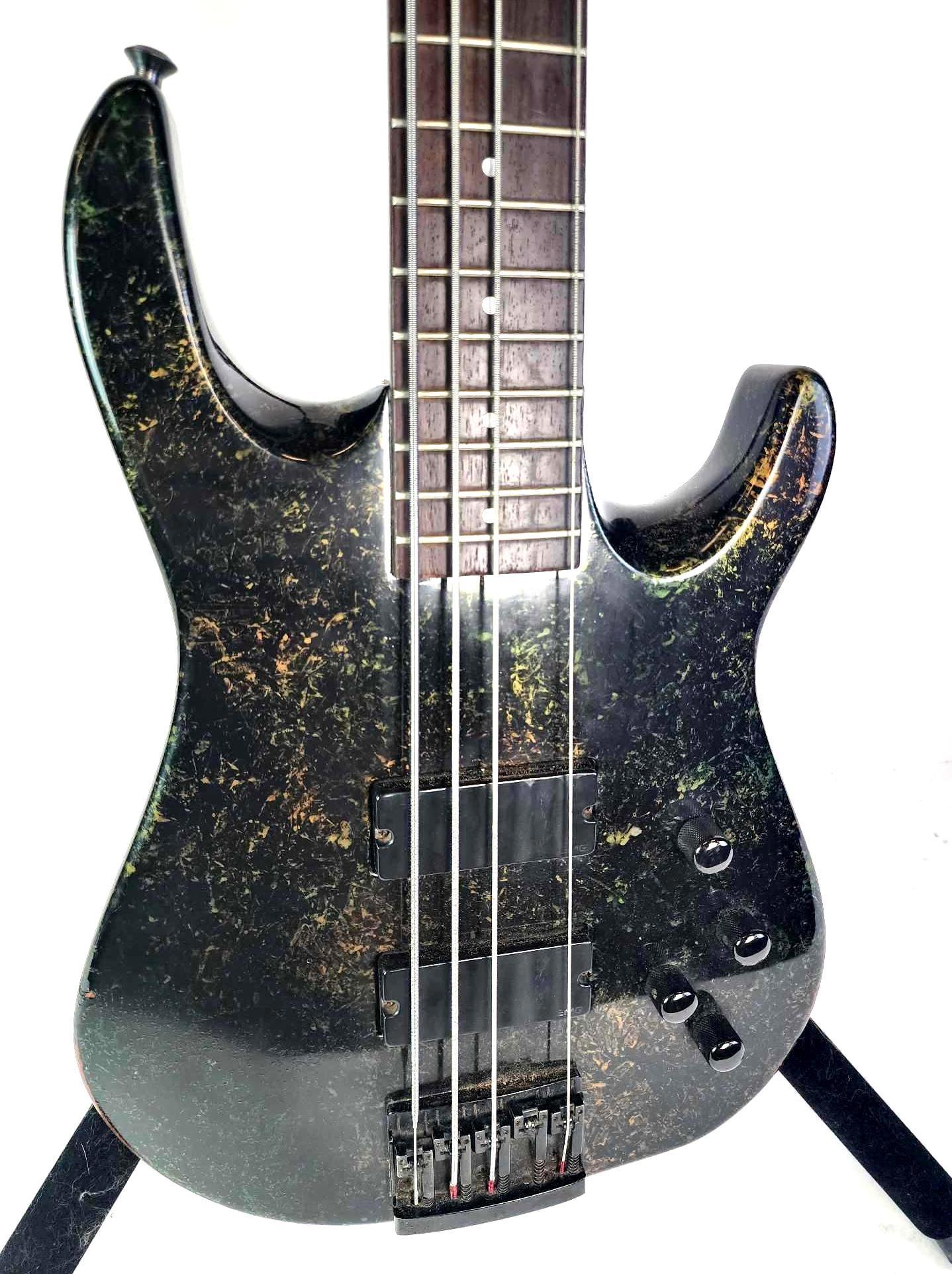 Black Tortoise Hamer 5-String Shell Electric Bass and Hard Case (1 of 14)