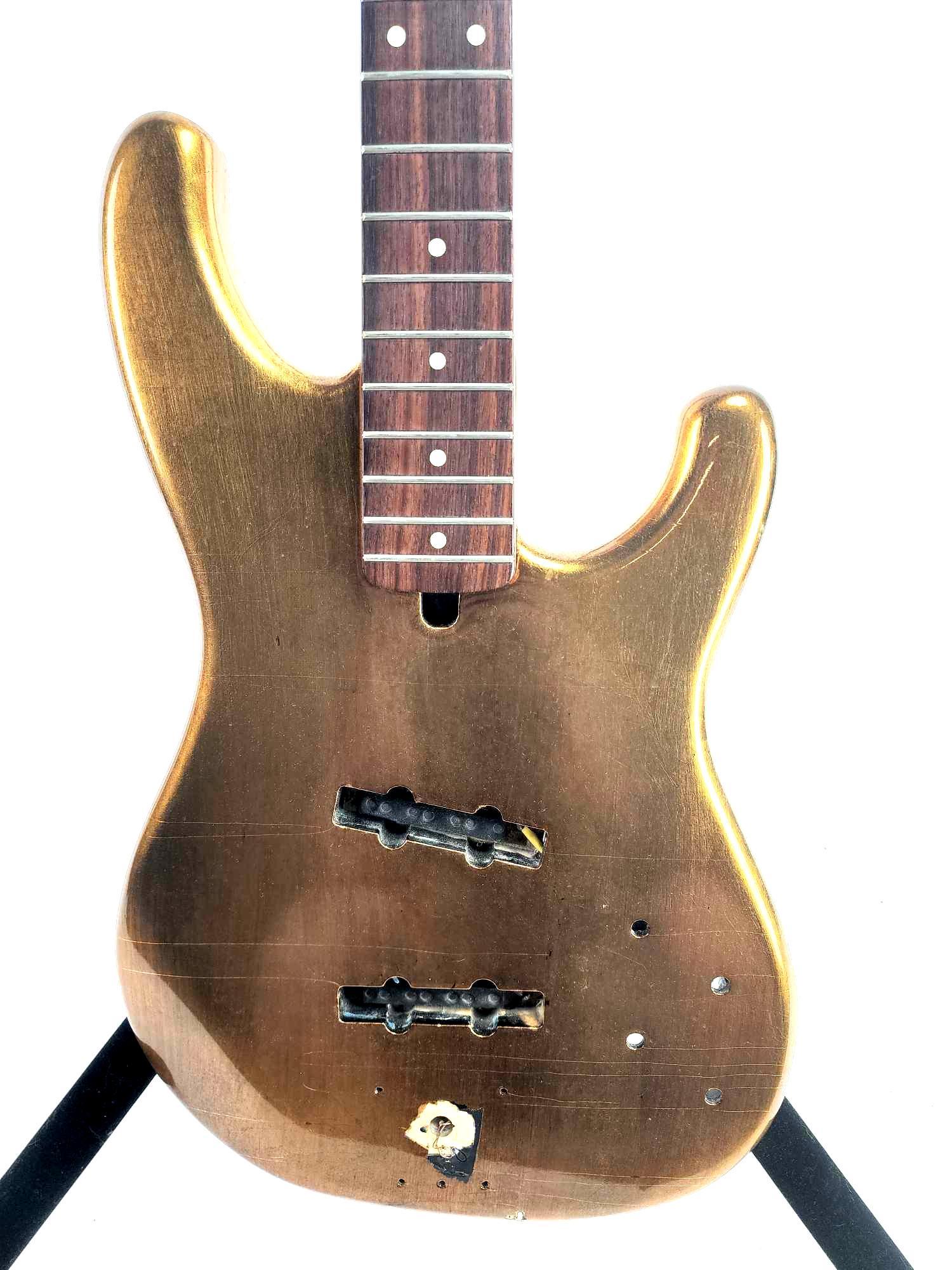 Golden Ibanez Bass Body with Softshell Case (1 of 8)