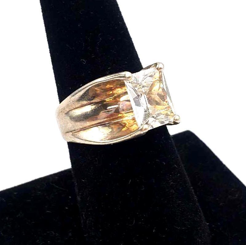 Sterling Silver and White Spinel Ring (1 of 5)