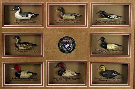 Ducks Unlimited, Classic Antique Decoy Collection: Ducks Unlimited, Classic American Antique Decoy Collection Origin: American, 1895-1935 Medium: Mixed Media Dimensions: Art: 24.5 X 31 inches Condition: Excellent Additional Information: Collection