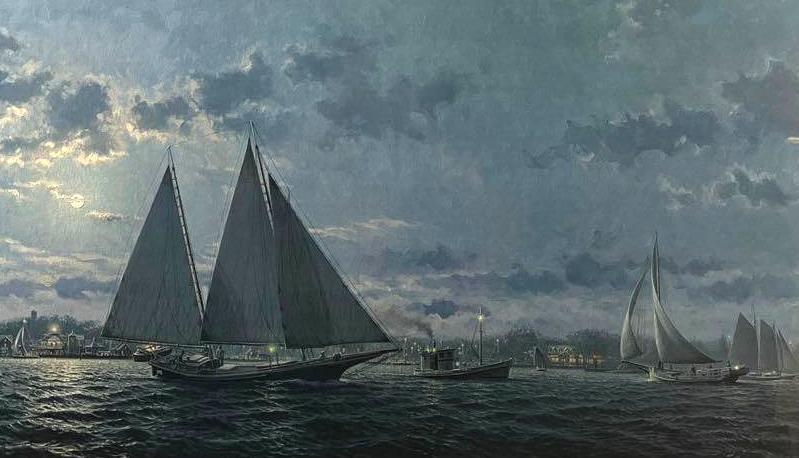 John M. Barber, Moonlight Over Saint Michael's (1 of 8)