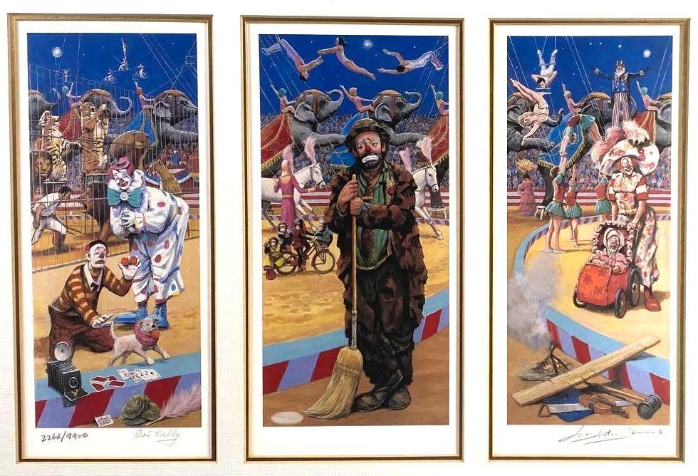 Barry Leighton-Jones, Emmett Kelly - In the Spotlight Triptych (1 of 6)