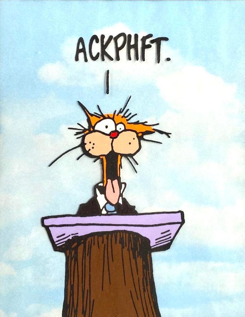 Berkeley Breathed,  Ackphft - Bill the Cat Sericel (1 of 5)