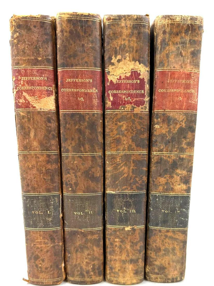 Jefferson's Correspondence In 4 Volumes, First Edition Auction