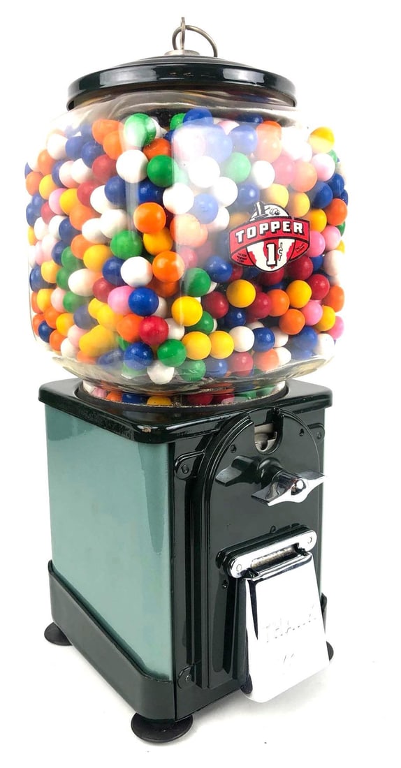 Green Victor Topper Gumball Machine (1 of 7)