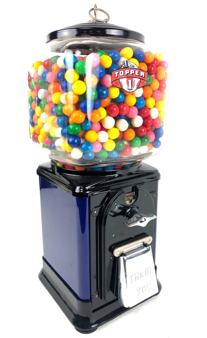 Victor Topper Dark Blue Gumball Machine (1 of 8)