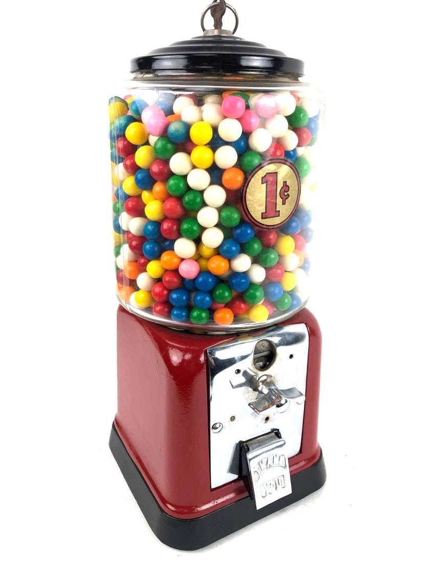 Red 1 Cent Gumball Machine (1 of 8)