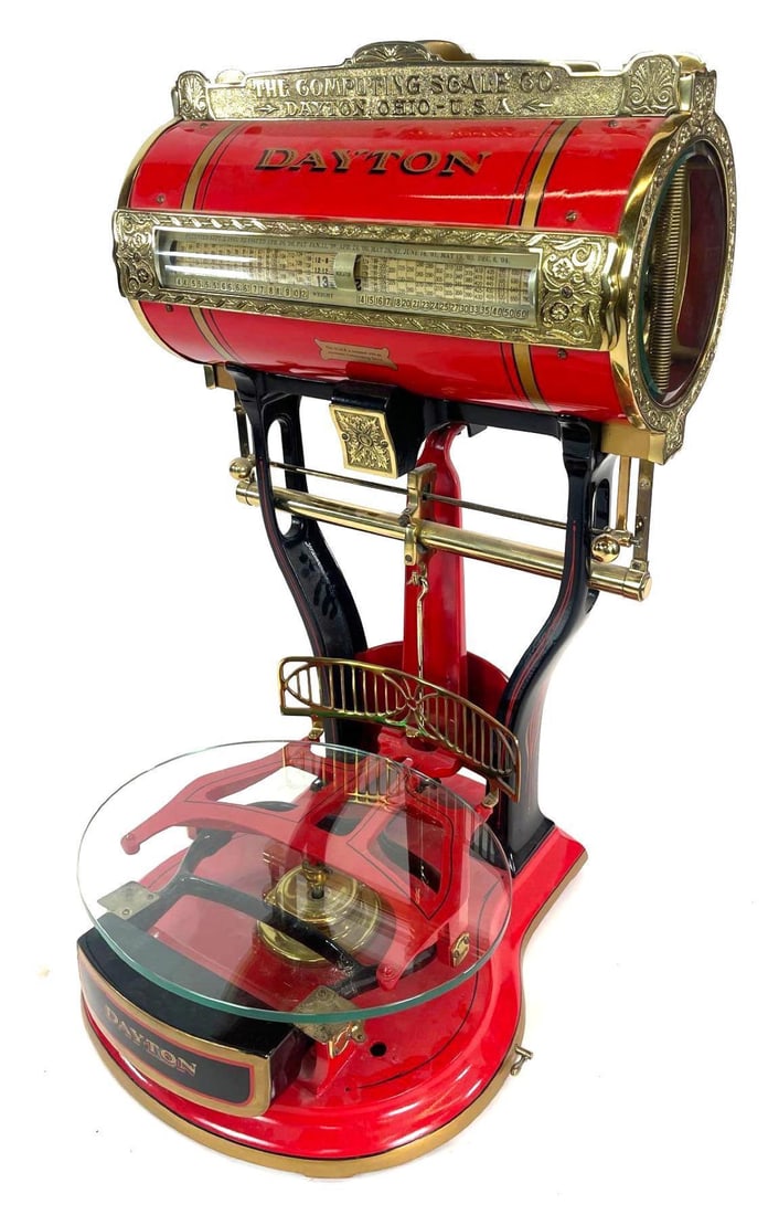 Antique Red Horizontal Dayton Barrel Scale (1 of 17)
