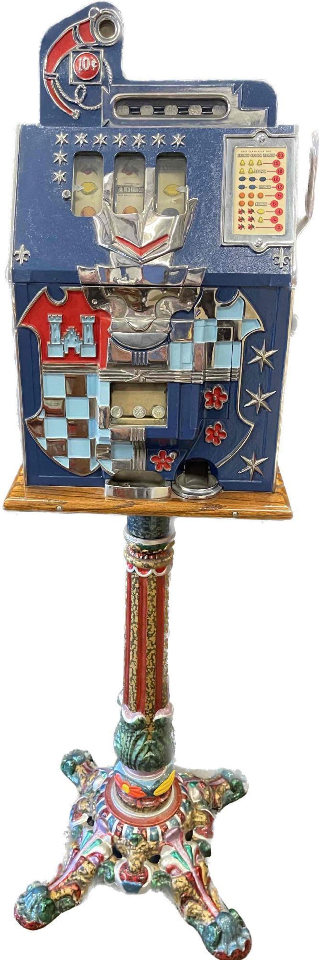 1933 Mills Mystery Castle Slot Machine with Stand (1 of 16)