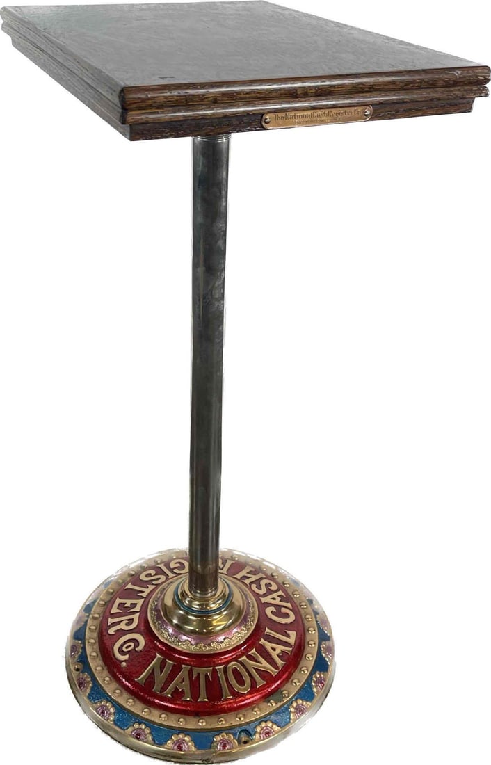 National Cash Register Co Metal Rectangle Pedestal (1 of 8)