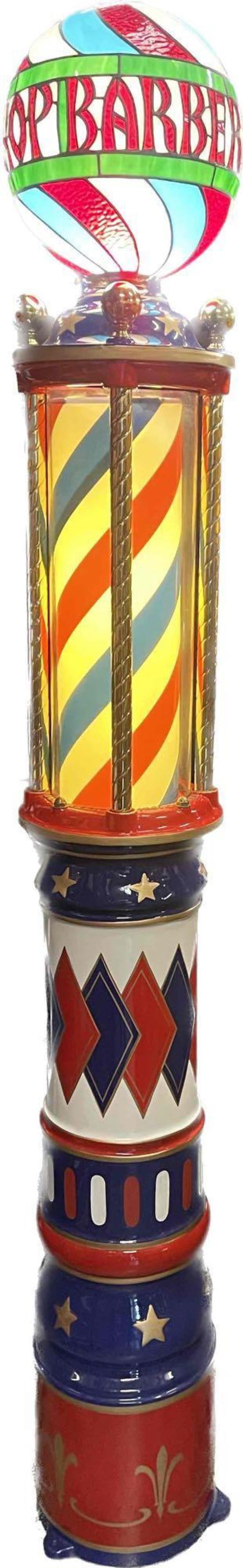 Jas. Barker Cast Iron Barber Pole (1 of 9)