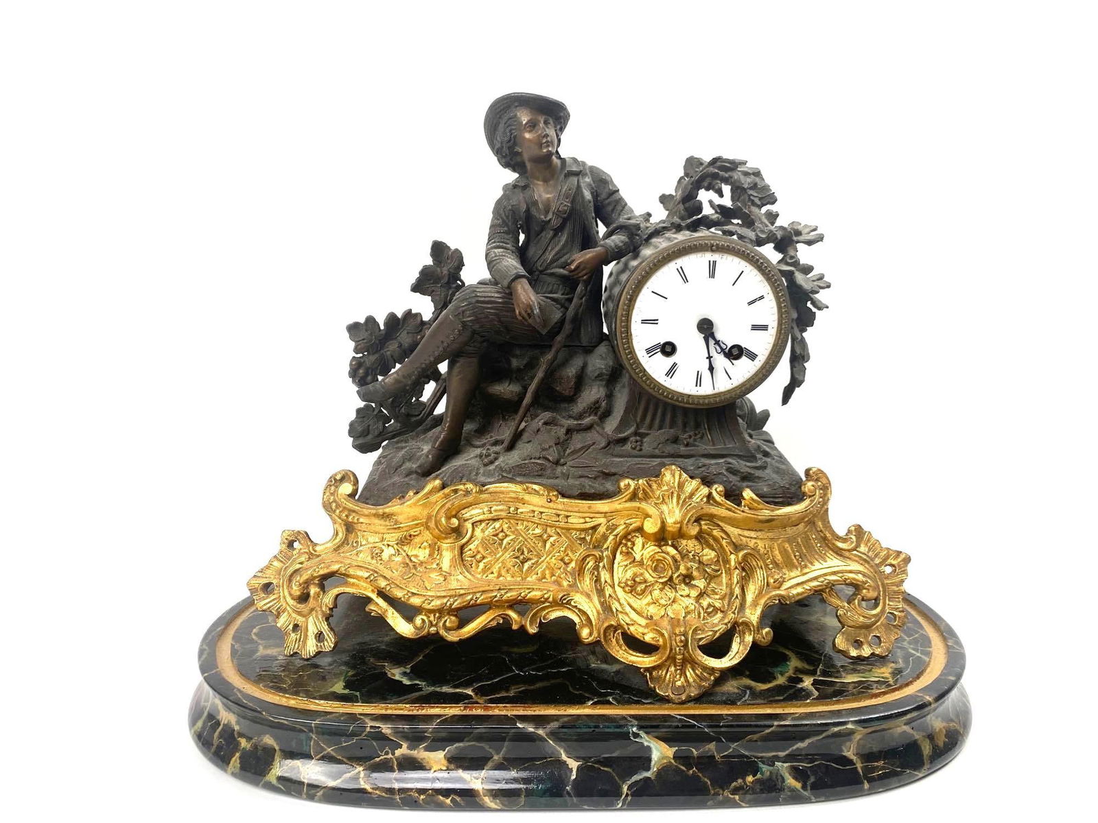 19th Century French Spelter Mantle Clock (1 of 9)