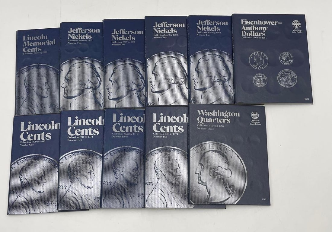 Filled or Partially Filled Whitman Folders: Various Whitman Folders with US Coins.