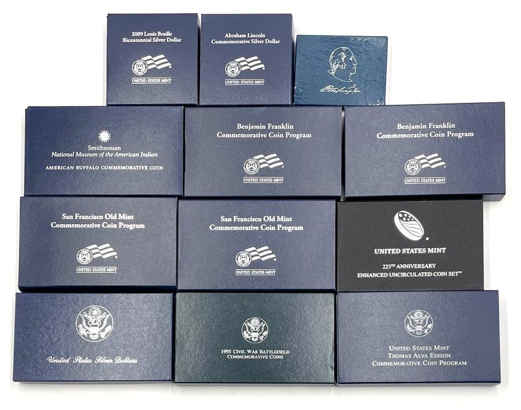 Various US Mint Sets: Various US Mint Sets. Most are Silver coins.
