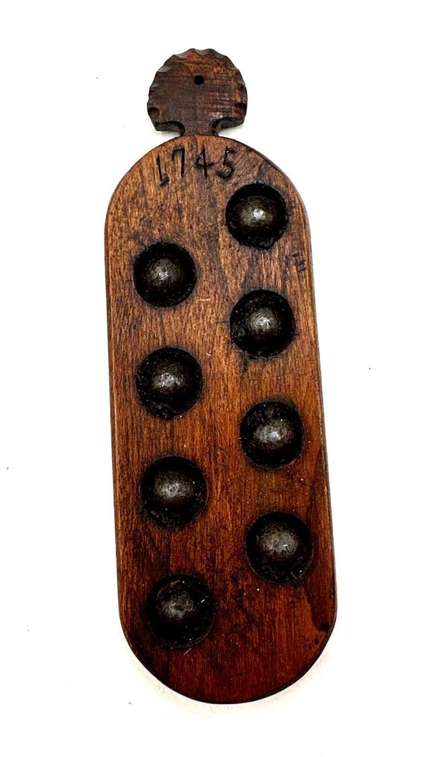 Loading Block: Loading Block. Round Ball Loading Block from Great Bridge area. From the famous collection of Dr Francis Amos, Rocky Mount, Virginia. Dr Amos attended William and Mary College and loved Williamsburg a