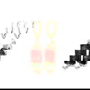 14K Yellow Gold Bi-Colored Watermelon Tourmaline and Diamond Earrings