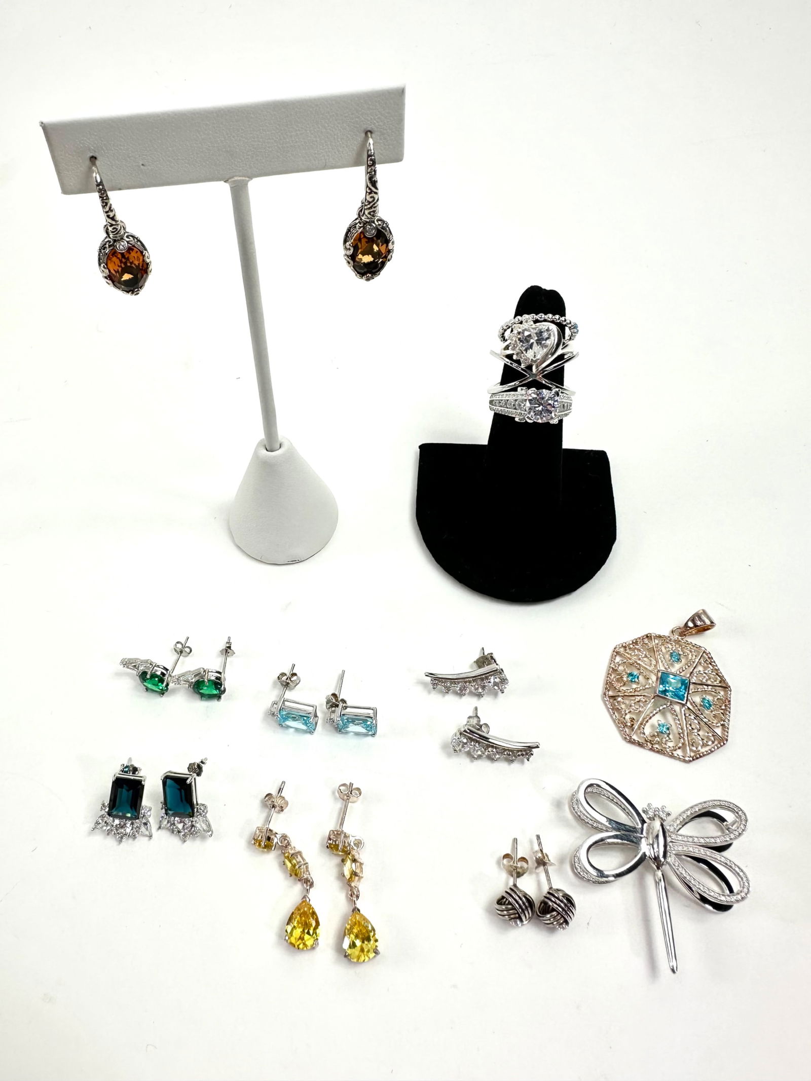 Sterling Silver Earrings Rings and Pendants (1 of 17)