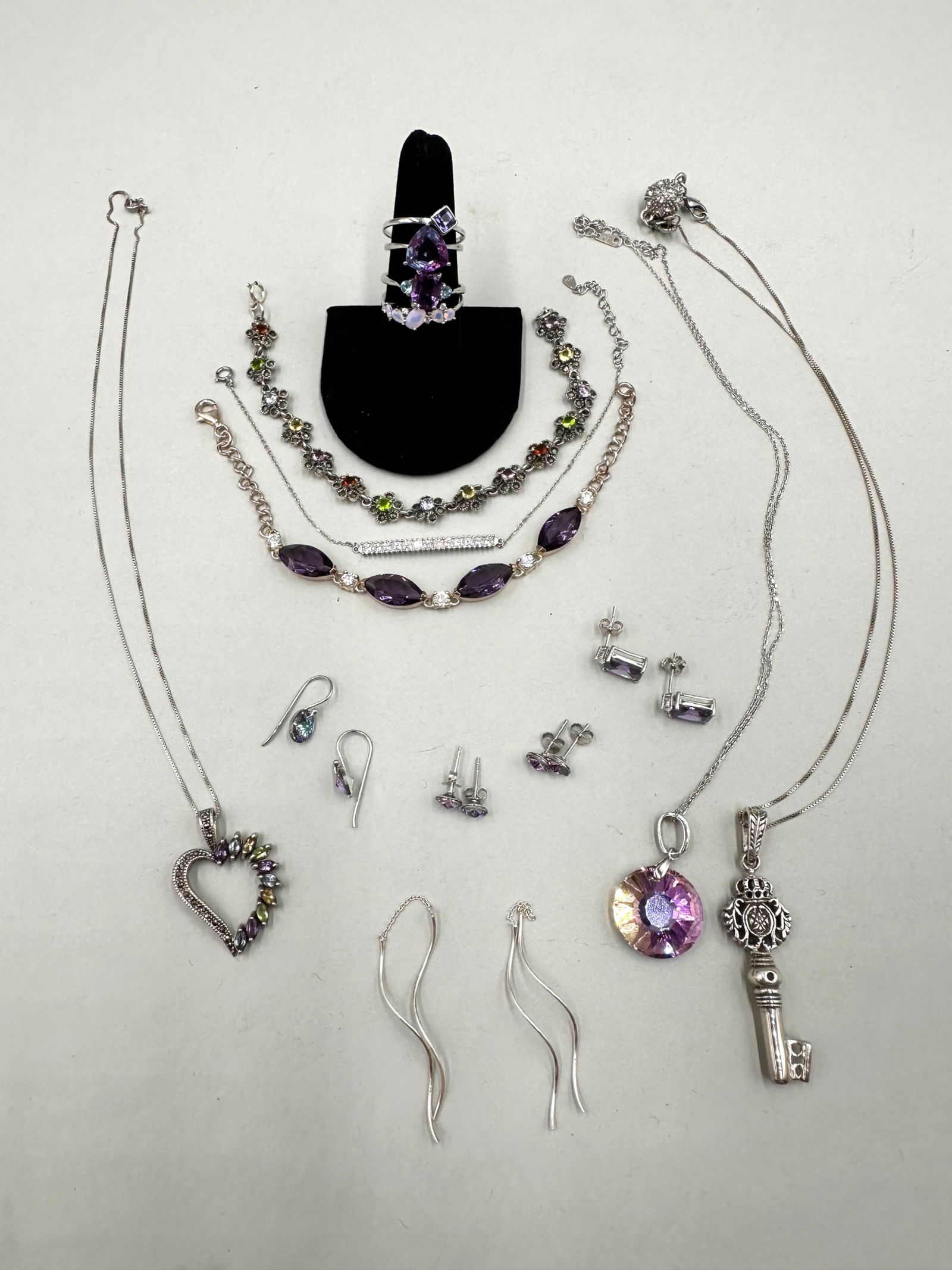 Sterling Silver Bracelets Earrings Rings and Necklaces (1 of 19)