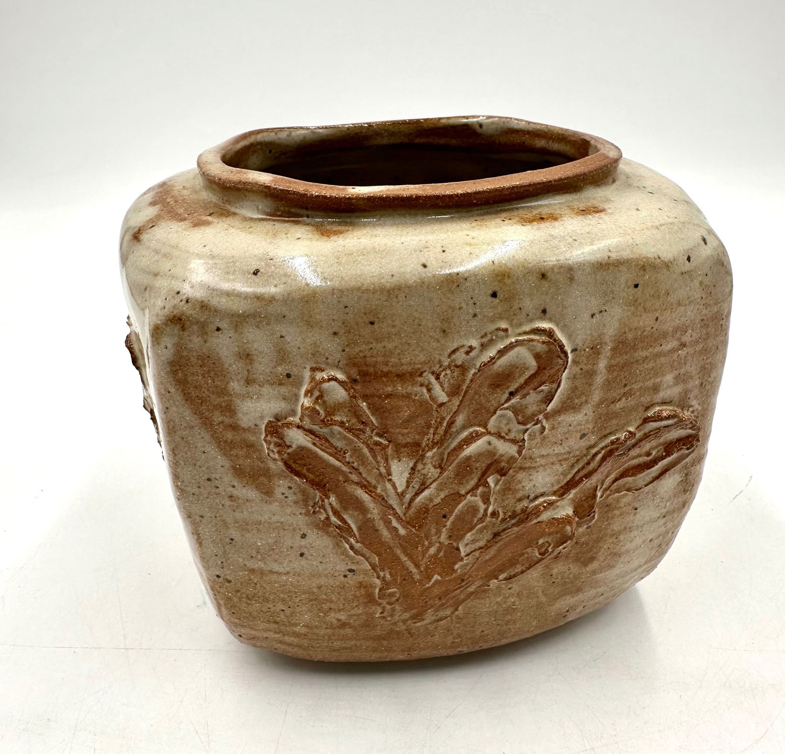 Ceramic Wheel Thrown Square Pot (1 of 6)