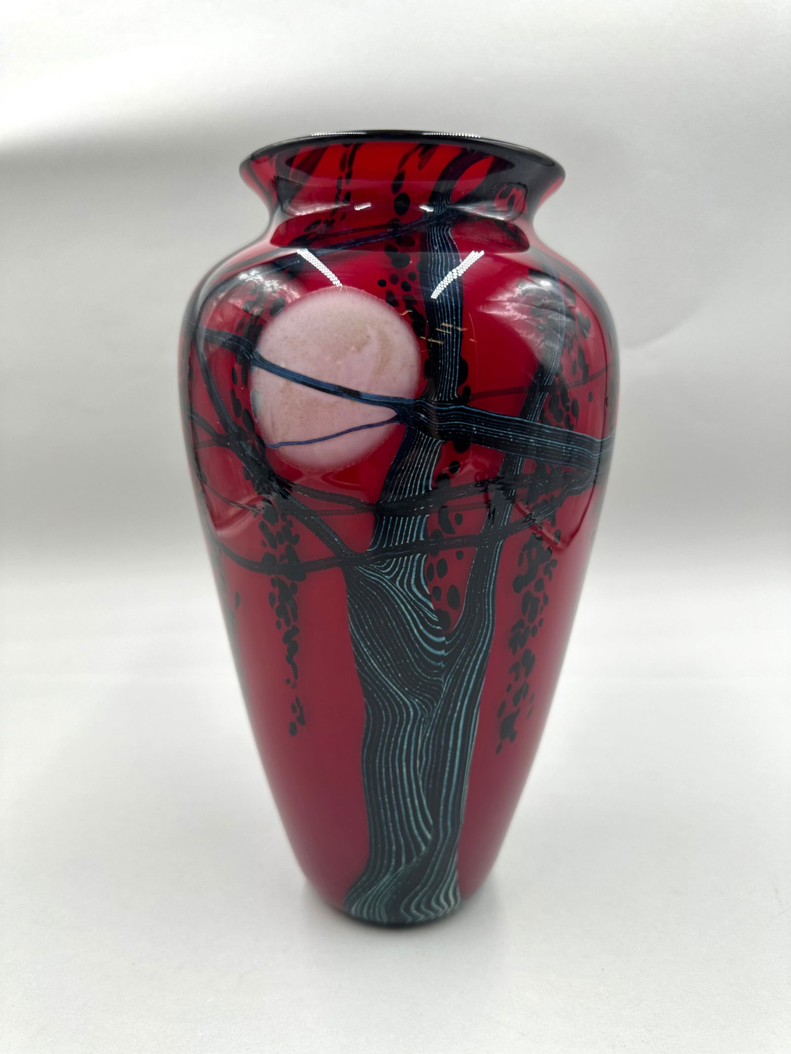 Red Harvest Moon Vase By Satava (1 of 11)