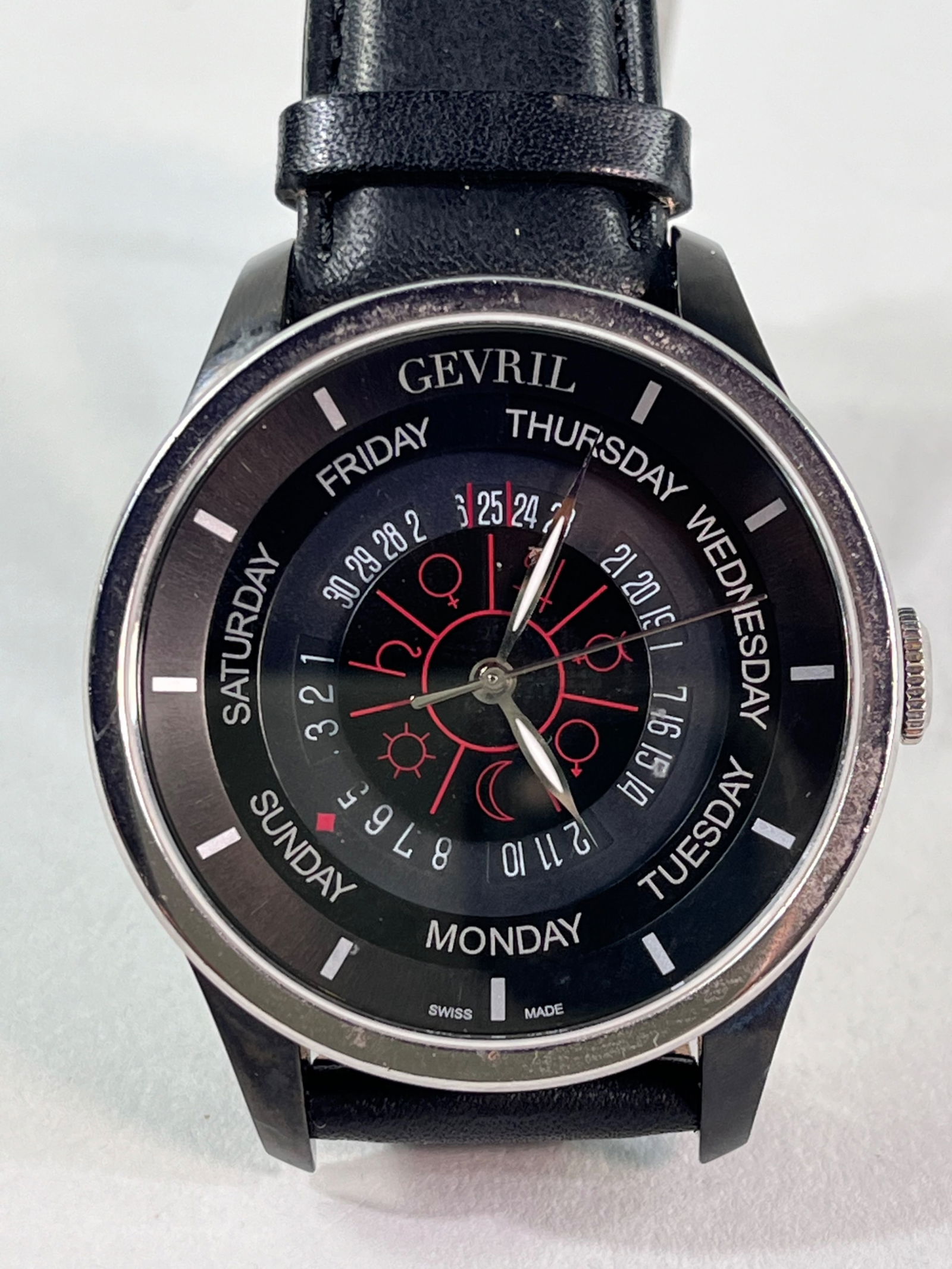 Gevril Columbus Circle Swiss Automatic Astrological Signs Day Date Limited Edition Watch (19/250) (1 of 10)