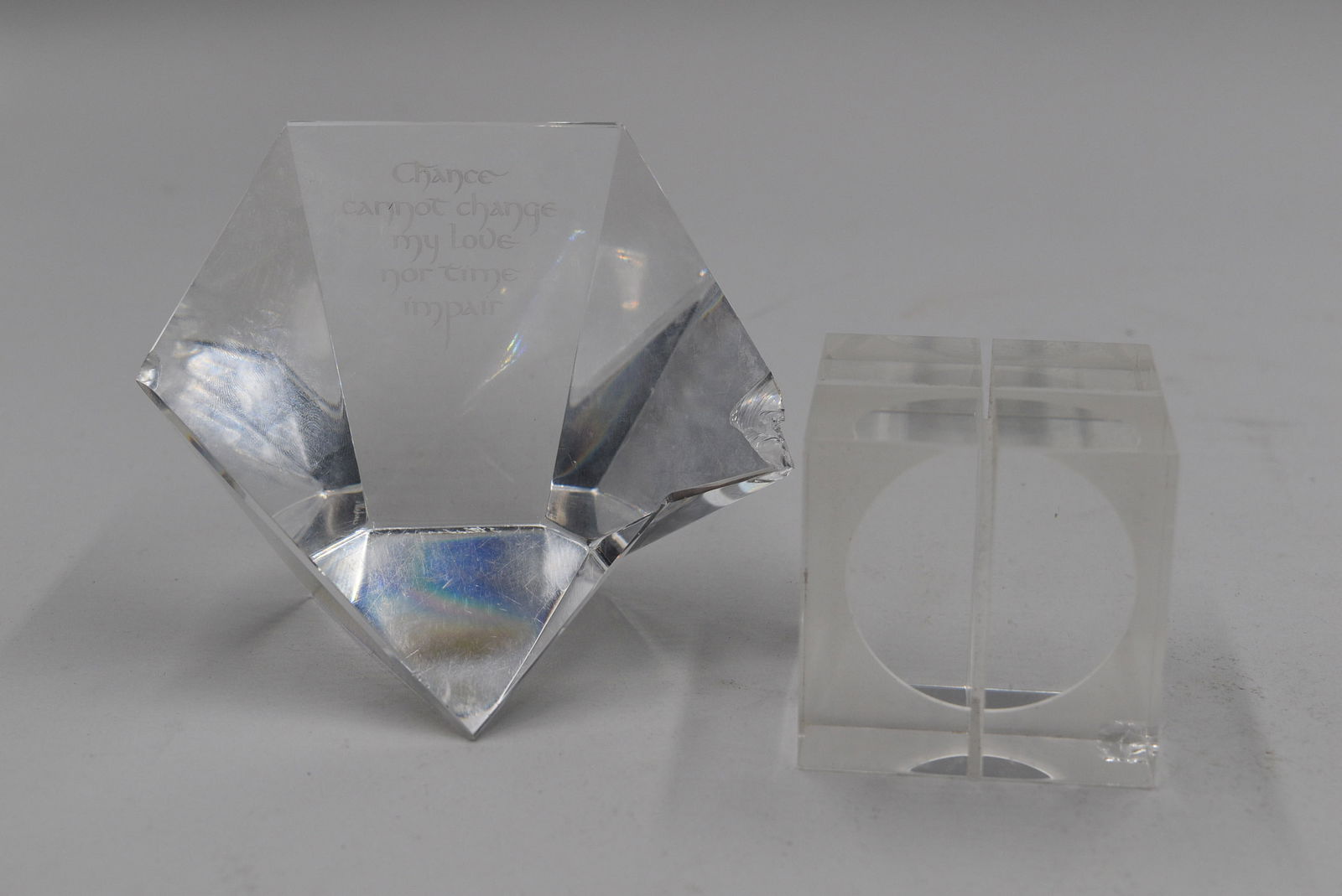 Steuben Crystal Prism and Czech Glass Paperweights (1 of 17)