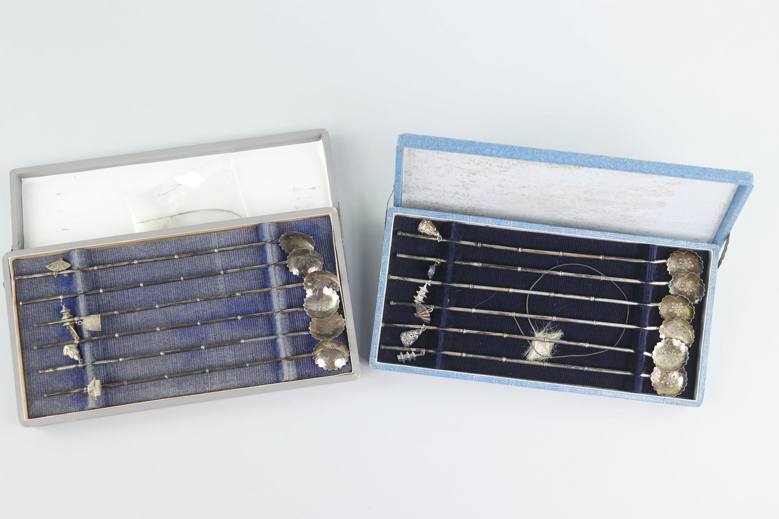 950 Sterling Asian Straw Spoons with Charms (1 of 14)