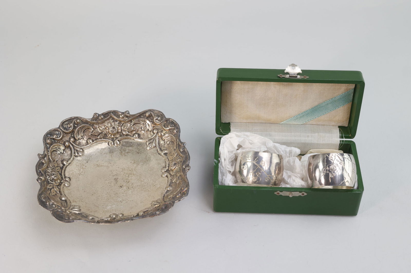 925 Sterling Silver Candy Dish and Napkin Rings (1 of 19)