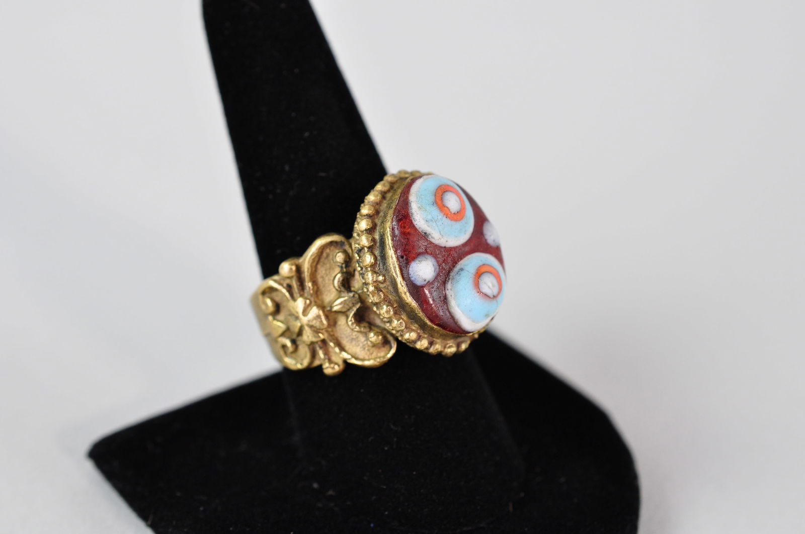 Islamic Mosaic Glass Bronze Ring (1 of 8)