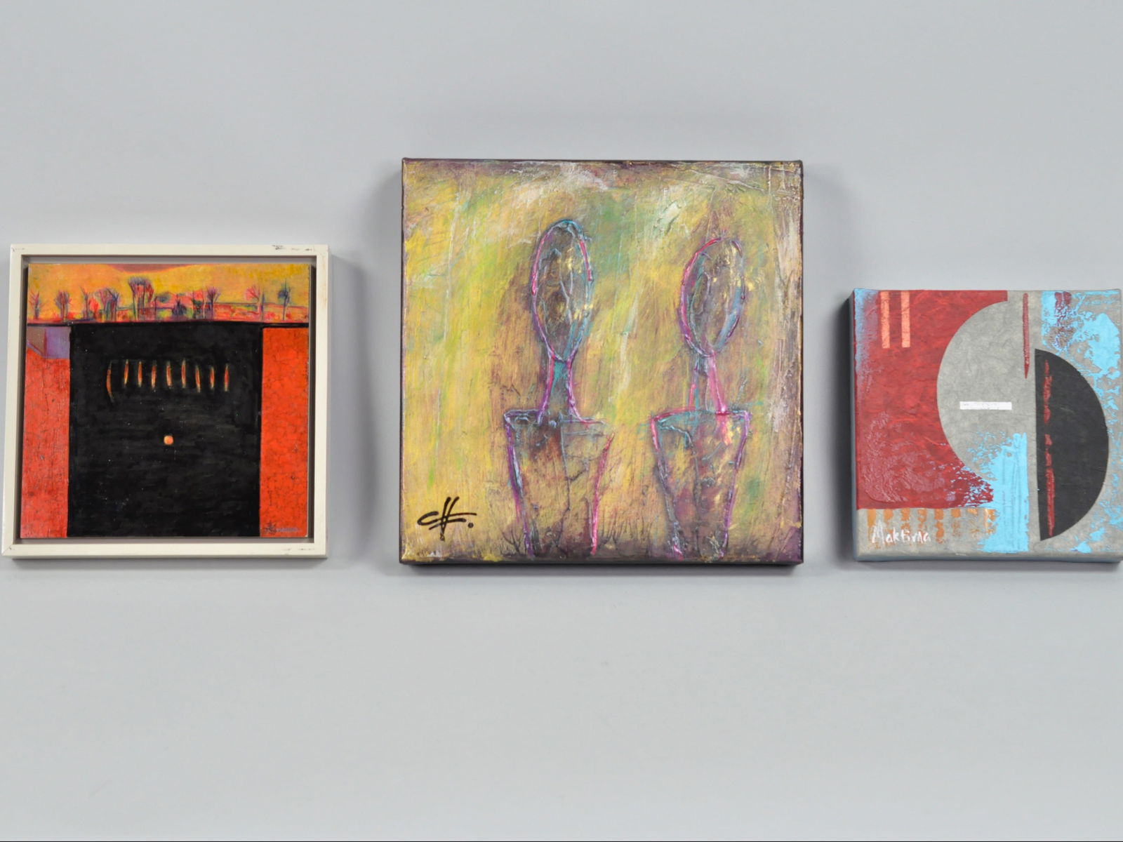 Three Small Abstract Paintings (1 of 20)