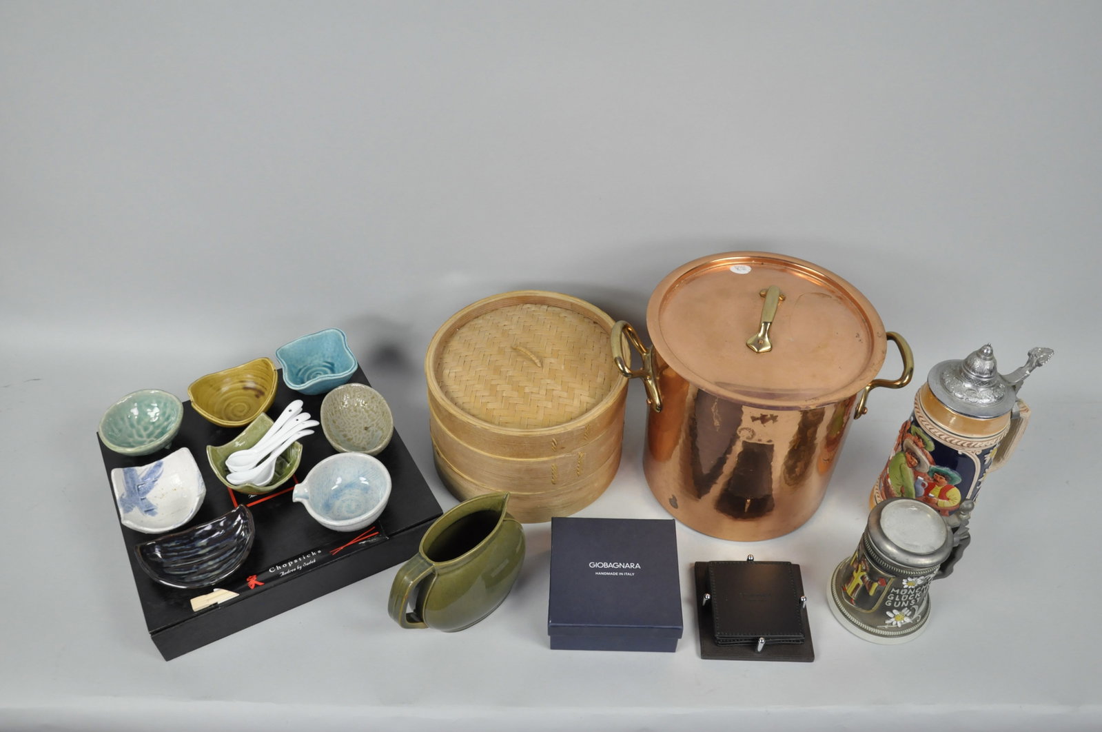 Copper Pot, Pitcher, Giobagnara, and More: Manufacture: Giobagnara and Andrea by Sadek Dimensions: Copper Pot 11.5x11.5x14in Conditi