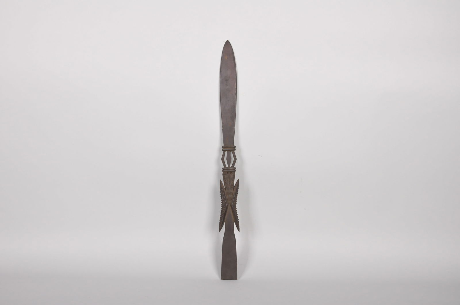 Wood Carved Pudding Knife: Origin: Vanuatu, Banks Island