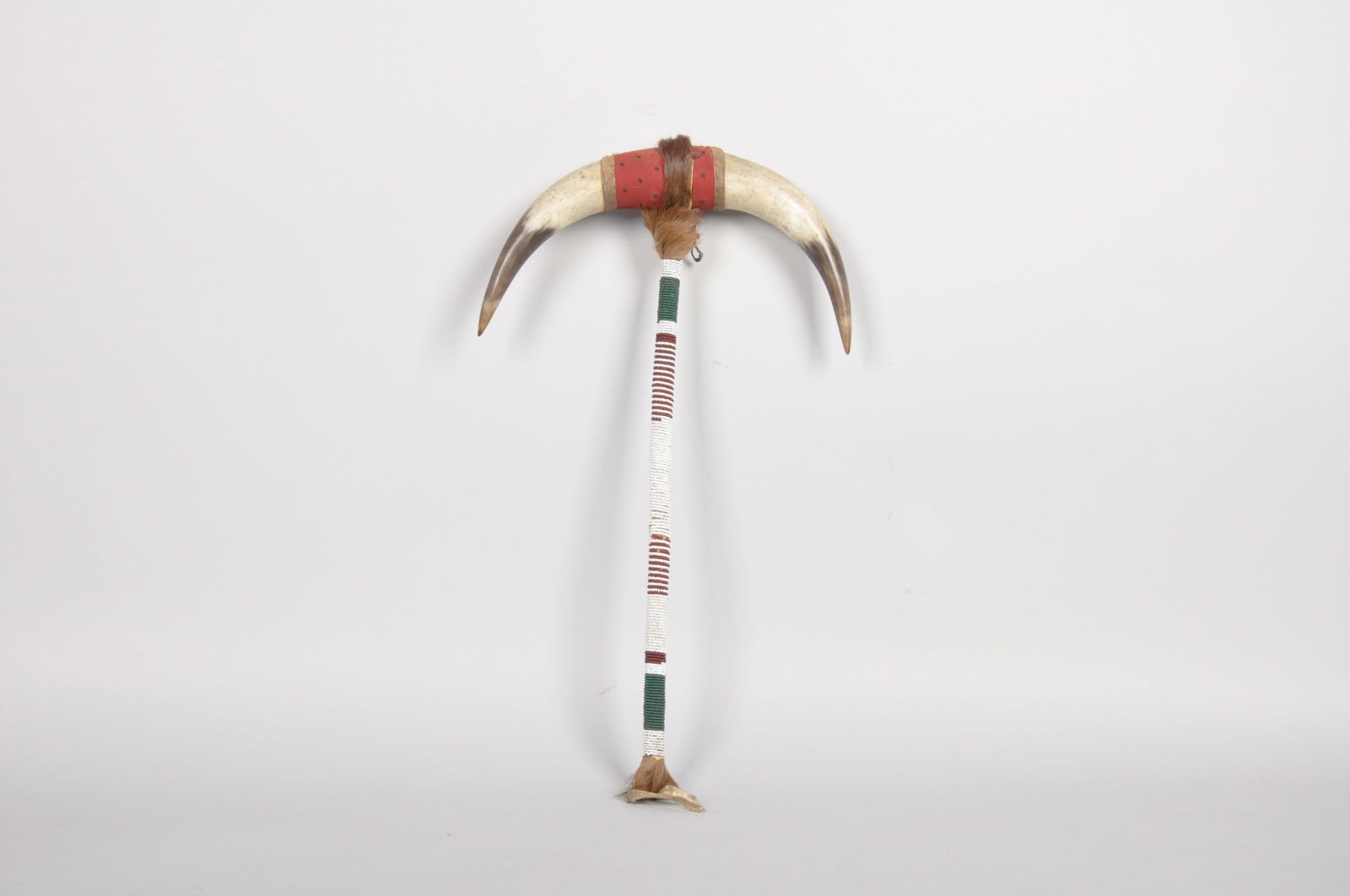 20th century Native American Plains Natives Beaded Horn Club (1 of 9)