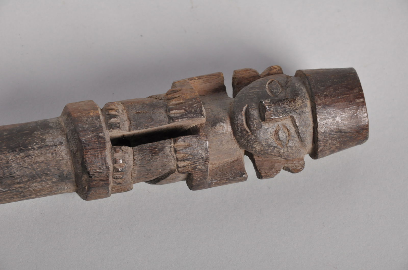 Chancay Peruvian Wooden Carved Staff 1000-1400 AD (1 of 6)