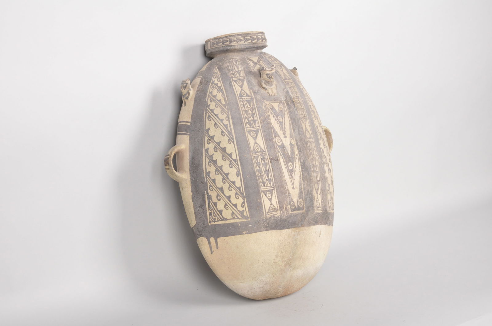 Tall Chancay Bi-Chrome Amphora Pottery Vessel (1 of 6)