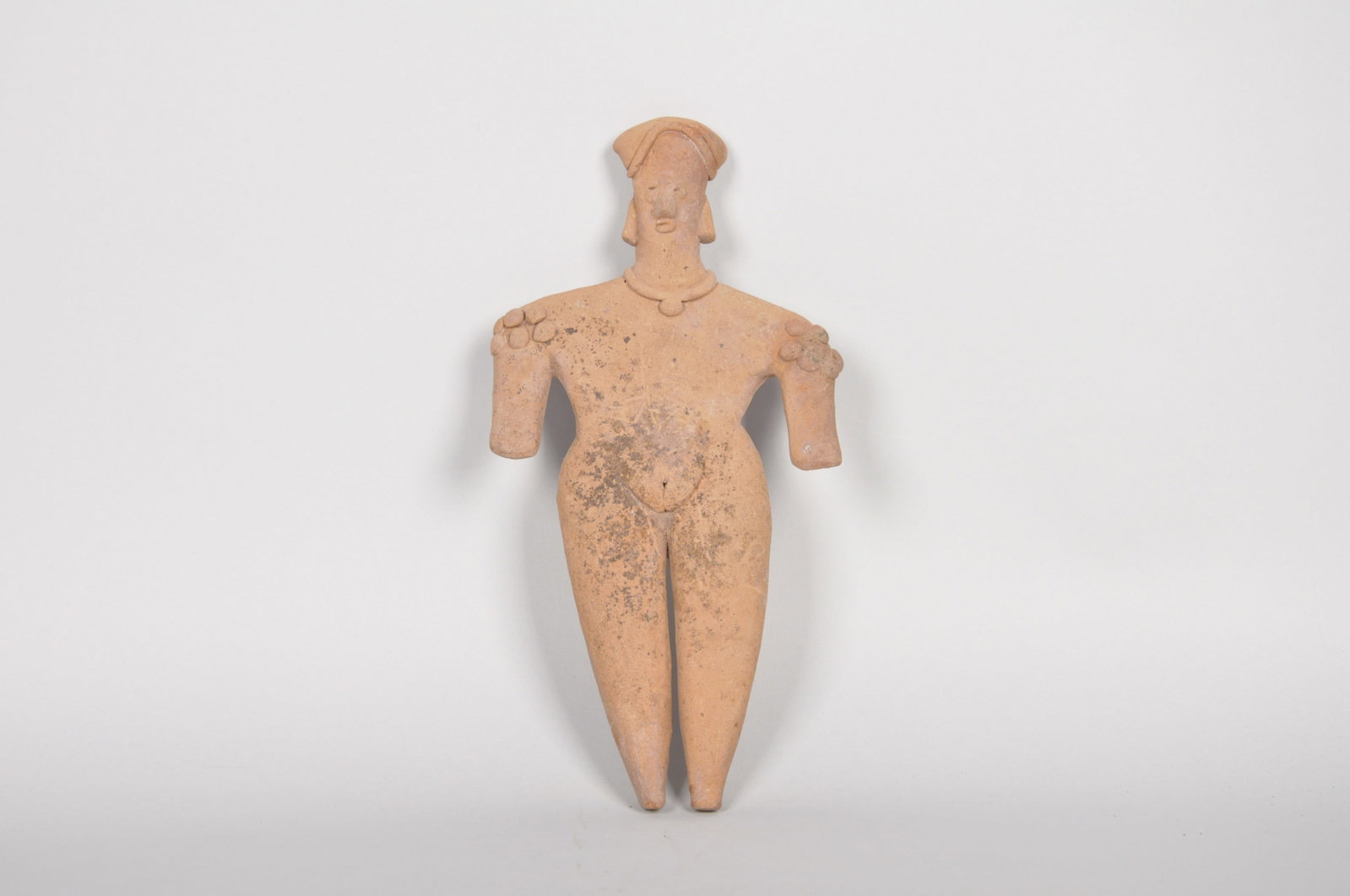 Colima, Female Fertility Figure: Origin: Colima Culture, West Mexico, Pre- Columbian, 300BCE-300AD Dimensions: 5.5x1x9.5in